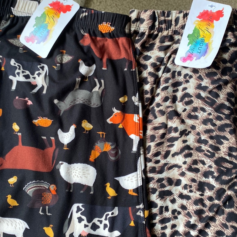 NWT 2 Pair leggings from “Mad About Leggings” Leggings Depot